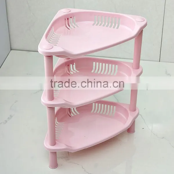 N504 3 Tiers Homeware Diaplay Plastic Storage Holder Bathroom Corner Rack Household Accessories photo-6