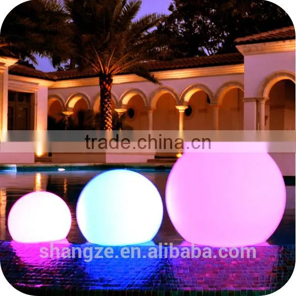 multi color outdoor floating led sphere with charger remote color change