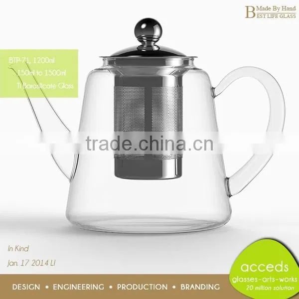 Hot Selling Colored Pyrex Glass Luxury Tea Thermos Pot photo-5