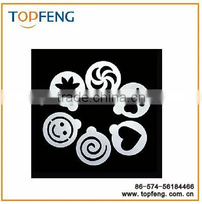 Coffee Latte Art Mold 6PCS, Plastic Coffee Mold,coffee Decorating Tool,coffee Art Stencils for Latte photo-4