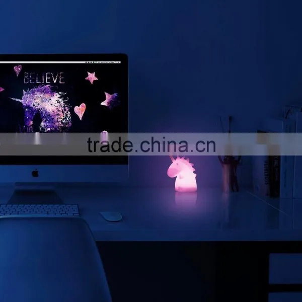 2017 Ins New Arrival LED Unicorn Night Light Small Light For Decoration and Gift photo-2