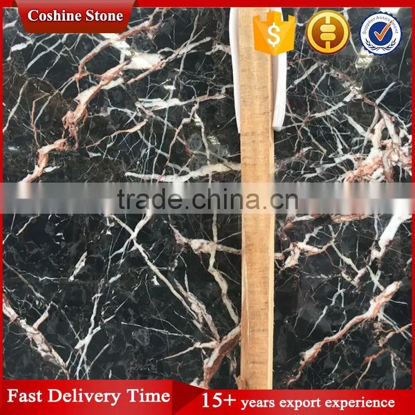 Black Marble With Red Veins Chinese Cuckoo Red Marble photo-3