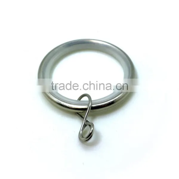 Metal Silent Curtain Rod Ring With Loose Eyelet ID35mm/OD42mm Brushed Nickel Plated photo-2