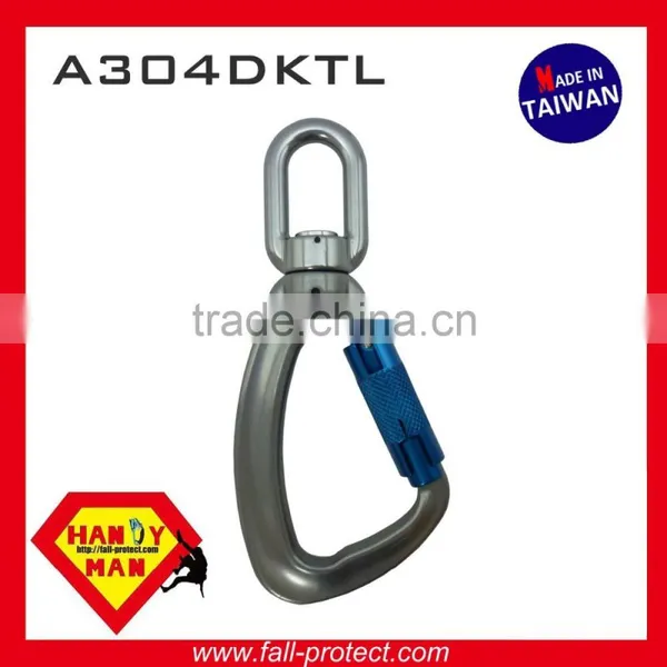 A304DKTL-3 Medium Aluminum Alloy Swivel Eye 25kN Load Indicator Snap Triple Lock Hook photo-4
