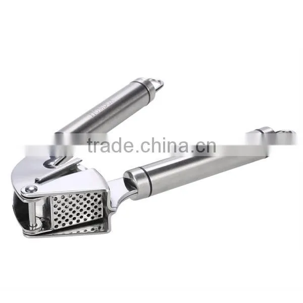 The Finest Quality Stainless Steel Garlic Press Mincer Peeler Brush Crusher Set photo-3