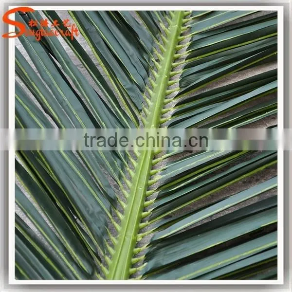 Wholesale Artificial Leaves Green Palm Tree Names of Tree Leaves Plastic Decorative Dried Palm Leaves photo-3