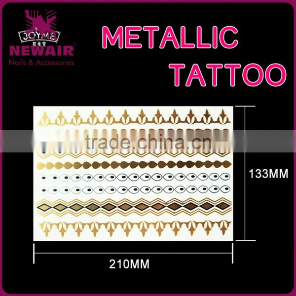 Metallic Tattoo Gold Temporary Tattoos Sticker Wholesale photo-2