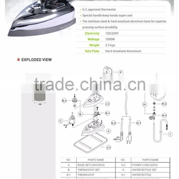 SILVER STAR GRAVITY STAR/ BOTTLE IRON 1000W ES-85AF photo-5