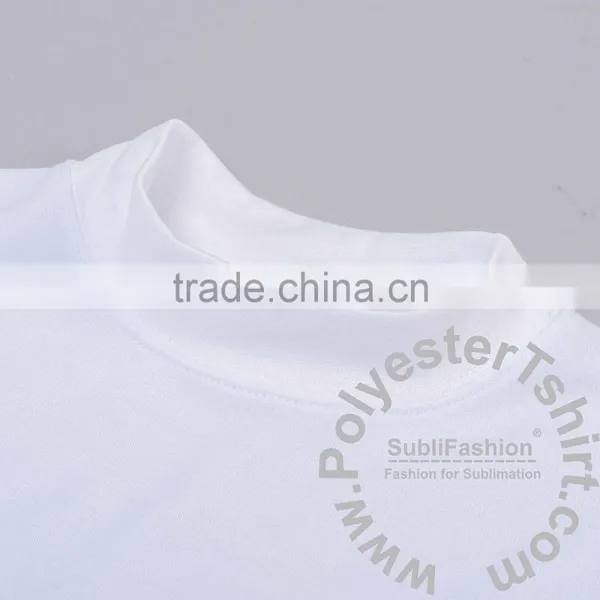 Personalized High Neck Tee With Short Sleeves Round Collar White T-Shirt Crew Neck Top Tees Sublimation Print photo-2