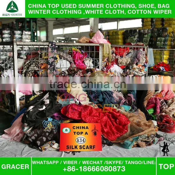 Original Door To Door Korea Bulk Silk Scarf Used Clothing Wholesale photo-3
