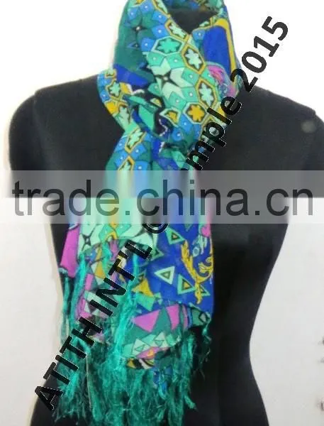 Cheap Custom Printed Beach Chiffon Shawl photo-2