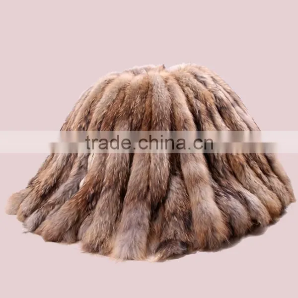 BBG-H-11 Factory Wholesale Natural Color 100% Real Raccoon Fur Trim/trimming/strip photo-2