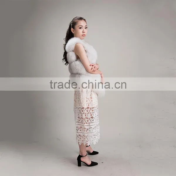 Myfur 2016 Women Fashion Genuine Fox Fur Vest Real Fox Fur Vest Women photo-5