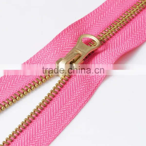 5# Heavy Duty Jacket Brass O/E Metal Zipper photo-2