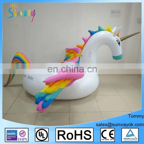 Giant Rainbow Unicorn / Pegasus Pool Float Inflatable photo-2