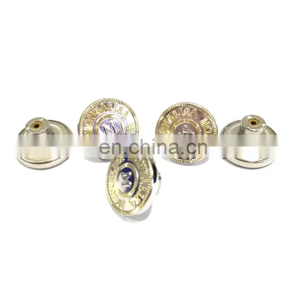 17mm Alloy Metal Button, Embossed Custom Logo Button photo-3