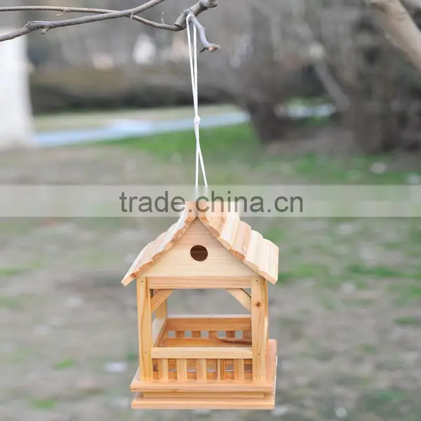 Custom Logo Unfinished Garden Wooden Bird Feeders, Small Bird Feeder