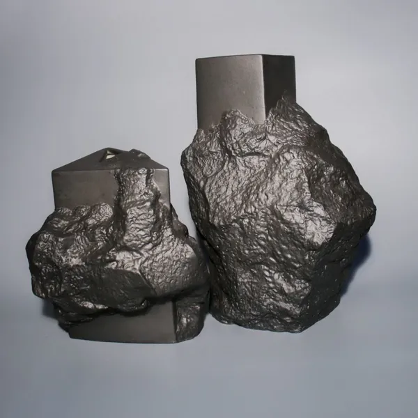 Modern Art Stone Face Ceramic Flower Vase photo-3