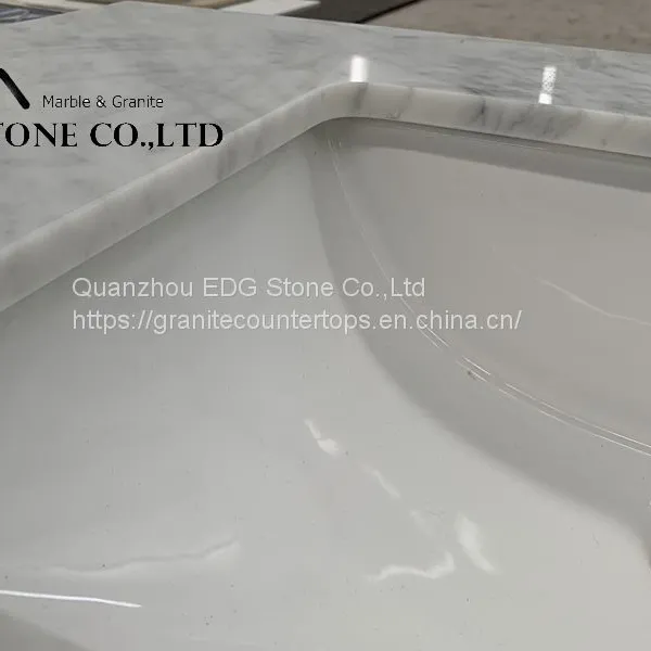 Best Selling Hot Chinese Products Marble Stone Hotel Bathroom Vanity photo-2