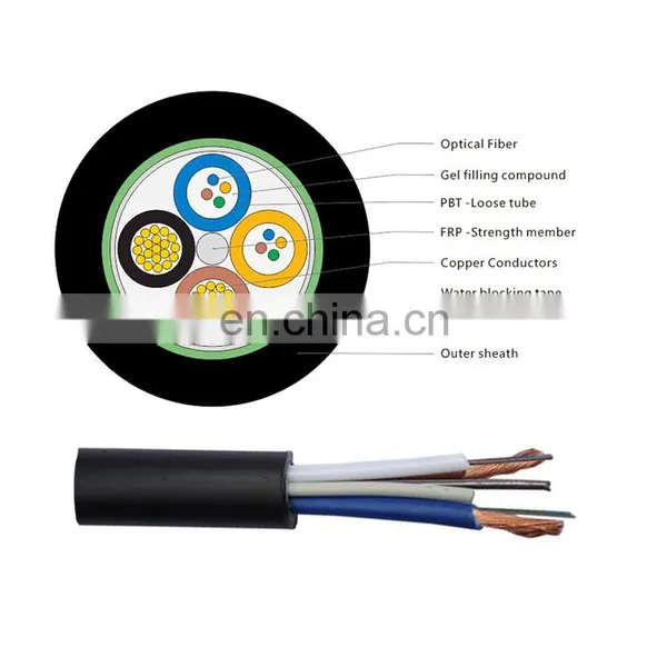 China Single Mode Anti-rodent 2 Core Hybrid Fiber Optic Cable photo-4