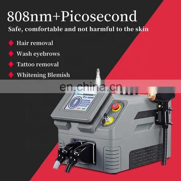 Portable 808 Diode Laser Hair Removal Machine Picosecond Laser Remove Freckles Pico Laser Tattoo Removal Carbon Peeling Device photo-2