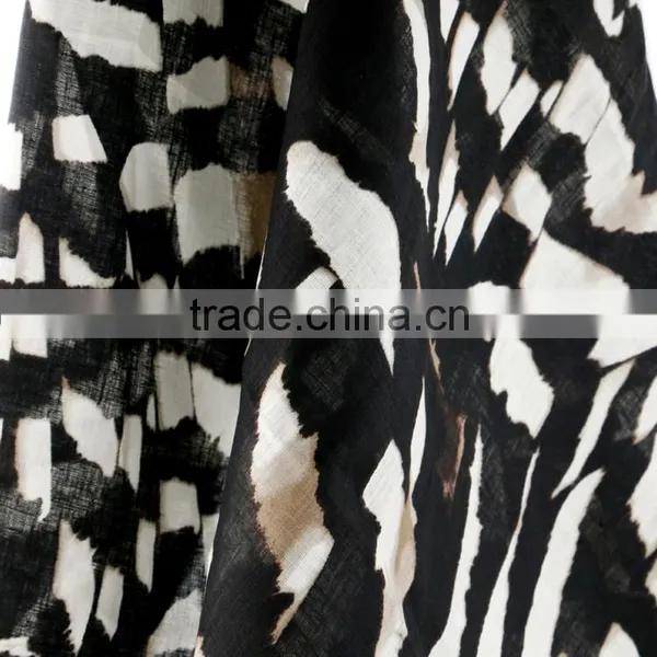 21*21 Printed Linen Fabric,women's Fashion Dress Fabric,100% Linen Fabric photo-6
