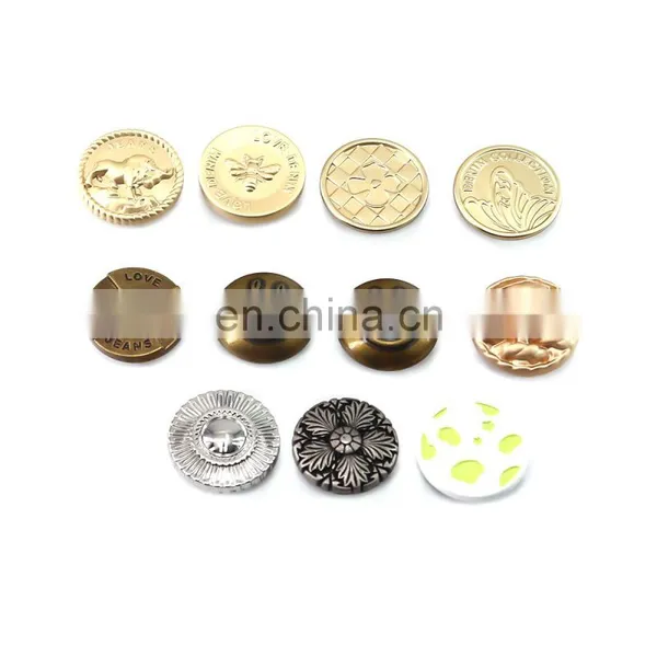 Custom Logo Color Small Delicate Metal Snap Button Press Stud Button For Purses Wallets Garments photo-2