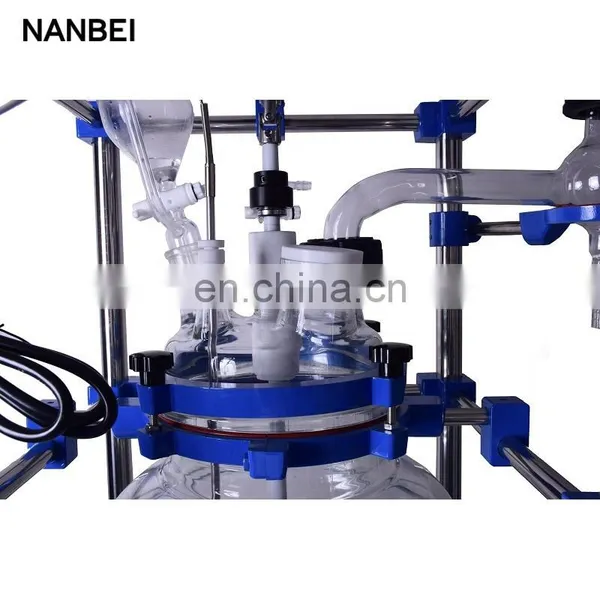 Pharmaceutical Lab Chemical Double Walled Glass Reactor photo-2
