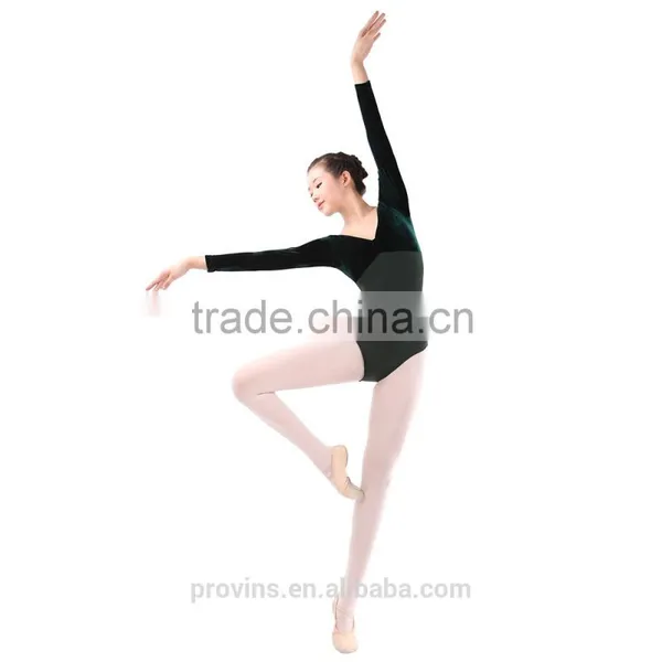 Wholesale Velvet Long Sleeve Gymnastics Leotards photo-5