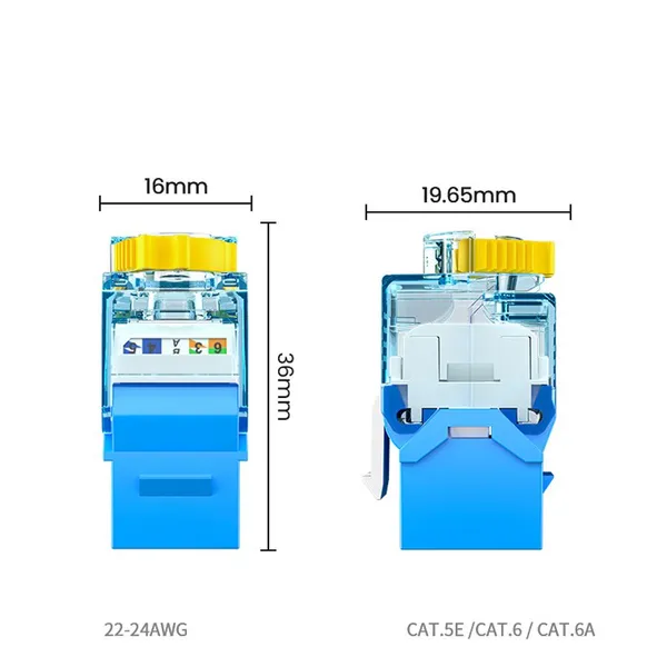 UTP Ethernet RJ45 Keystone Modular for Patch Panel and Wall Plate photo-2