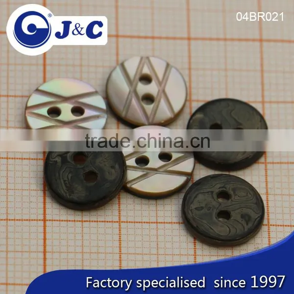 J&C Brown MOP Shell Buttons,pearl Shell Buttons for Fashion Shirt.BR021, BR023 photo-2