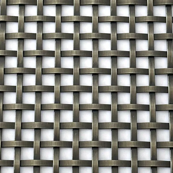 Decorative Square Titanium Woven Mesh, Antique Bronze Architectural Woven Mesh