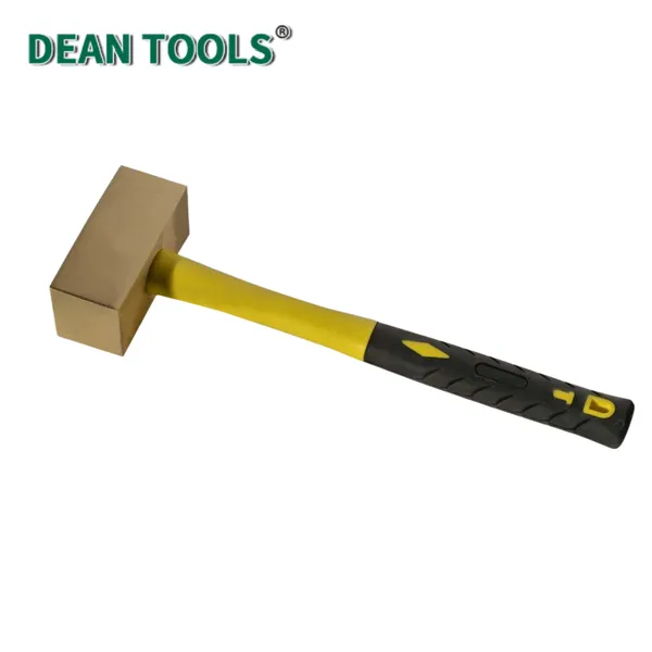 Non-Sparking Brass Hammer, Square Solid Brass Mallet, Heavy Duty Non-Sparking Brass Hammer