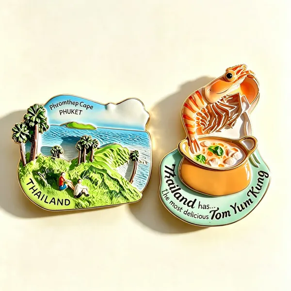 OEM ODM Custom Tourist Souvenir Fridge Magnet 3D Resin & Metal Enamel Magnet