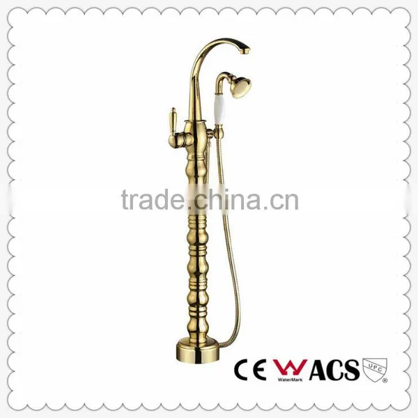 Freestanding Floor Mounted Bathtub Spout Faucet Cold/Hot Mixer Tap