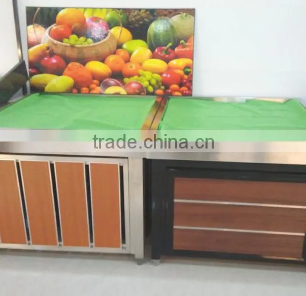 APEX Supermarket Wood Vegetable and Fruit Display Shelves