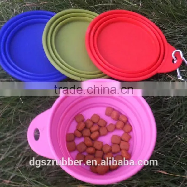 Protable Durable Food Grade Folding Silicone Pet Dog Bowl photo-2