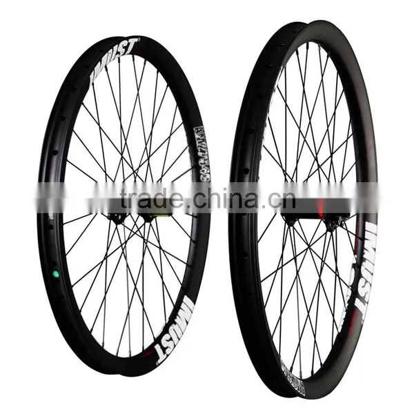 2016 Chinese MTB Bike Carbon Wheels 27.5 40mm Width Clincher Tubeless All Mountain Wheelset With Novatec Hub 148 and 110 photo-2