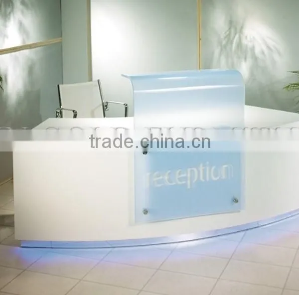 Modern Appearance Pink and White High Gloss Beauty Salon Reception Desk (SZ-RT048) photo-6