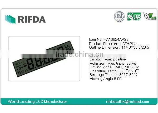 Electronic Scale Monochrome Lcd Display Module photo-2