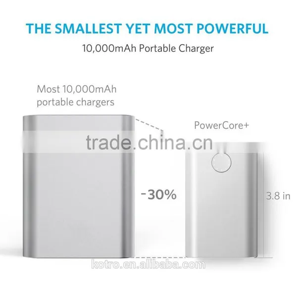 Anker PowerCore+ Fast Charging Portable Charger With Aluminum Shell and Qualcomm Certified Quick Charge 2.0 Technology photo-5