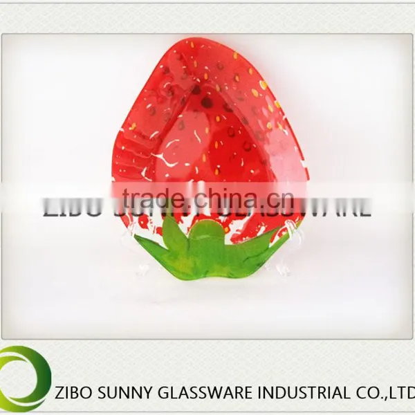 Temptation of Strawberry Fruit Series Glass Plate photo-5