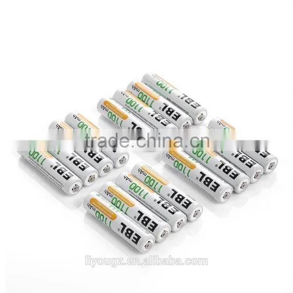 EBL AAA 1100mAh 4 Count High Performance Ni-MH Rechargeable Battery, New Retail Package photo-3