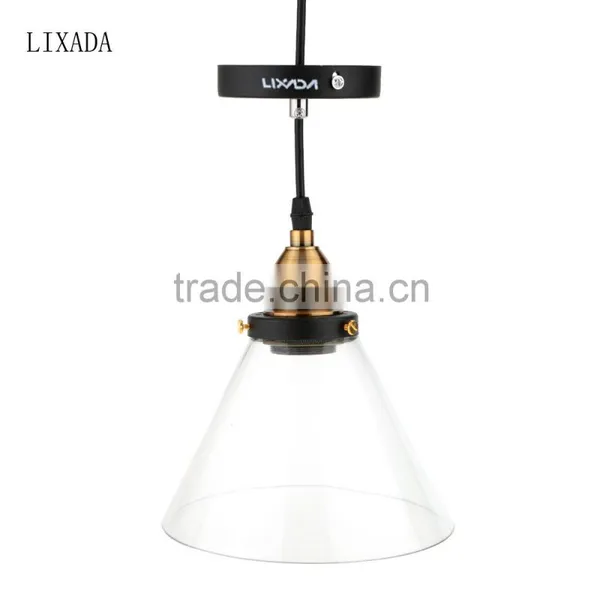 E27 Vintage Industrial Ceiling Lamp Shade Glass Pendant Lights photo-3