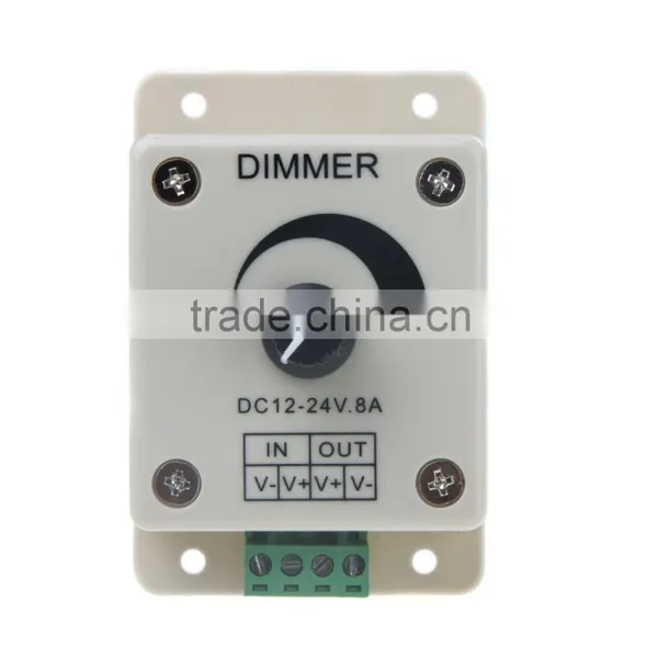 1 CH Output LED Dimmer Controller 12-24V Single Color Bright Adjust for 5050 3528 LED Light Strip photo-2