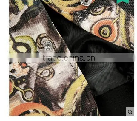 The 2015 Men's Casual Fashion Print Hooded Jacket photo-4