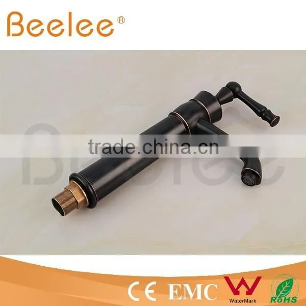 HOT SALE High Arc Balck Orb Antique Brass Single Lever Handle Vessel Faucet QL140410B photo-3