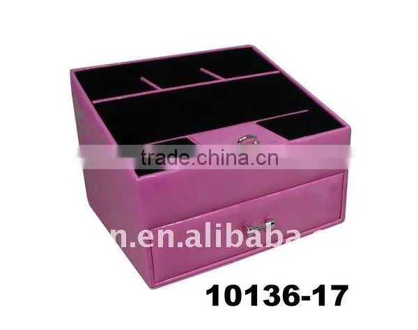 Portable Jewelry Box With Little Lid and Ring Set(GLD 10136)
