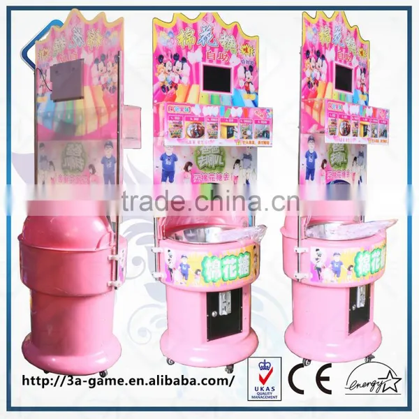 Coin Operated Candy Vending Machine Kids Small Cotton Candy Making Machine