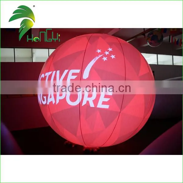 Beautiful Red Pretty Priting Event Decoration Wholesale PVC Inflatable LED Balloon photo-2